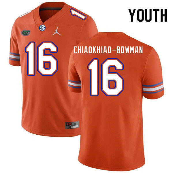 Youth #16 Thai Chiaokhiao-Bowman Florida Gators College Football Jerseys Stitched-Orange